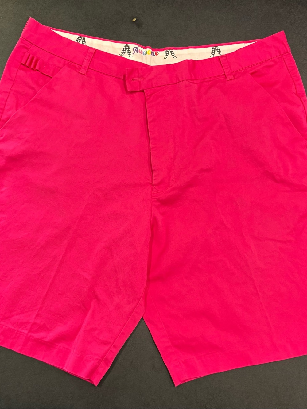 Royal & Awesome Men’s Hot Pink Golf  Shorts